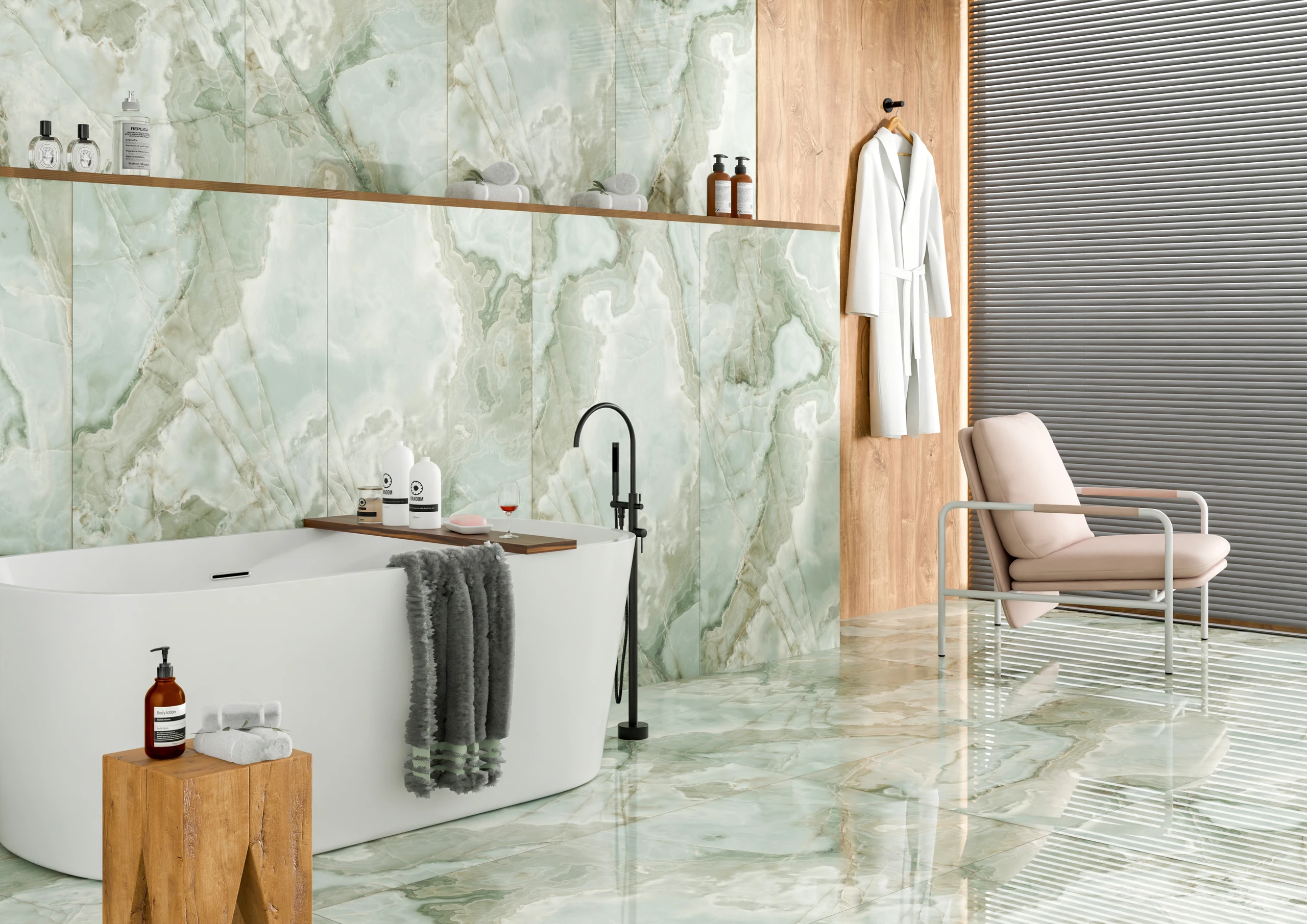 Jade Onyx - Premium Iris finish Onyx ceramic tiles - Sez Industries