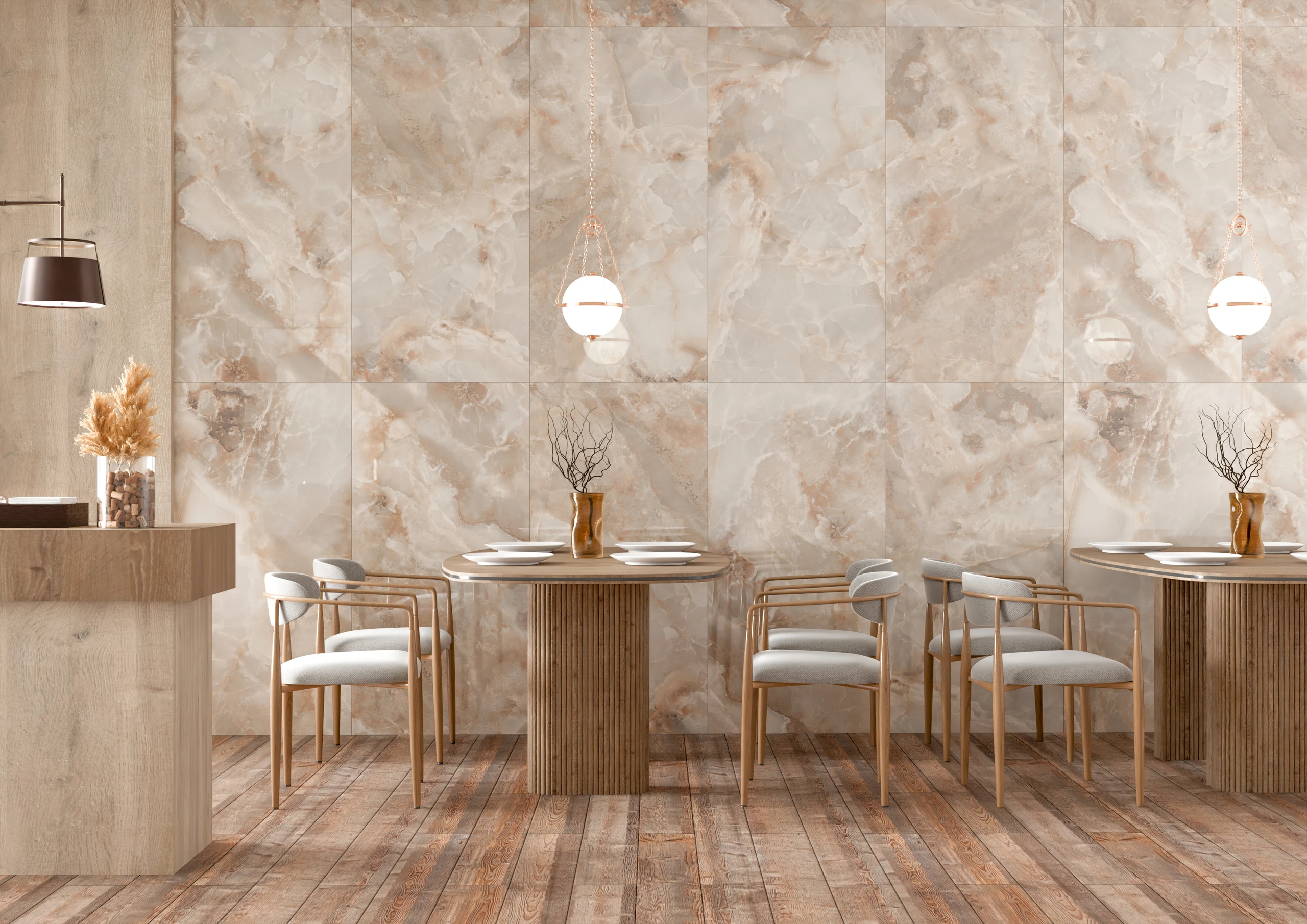 Star Beige - Premium Iris finish Onyx ceramic tiles - Sez Industries