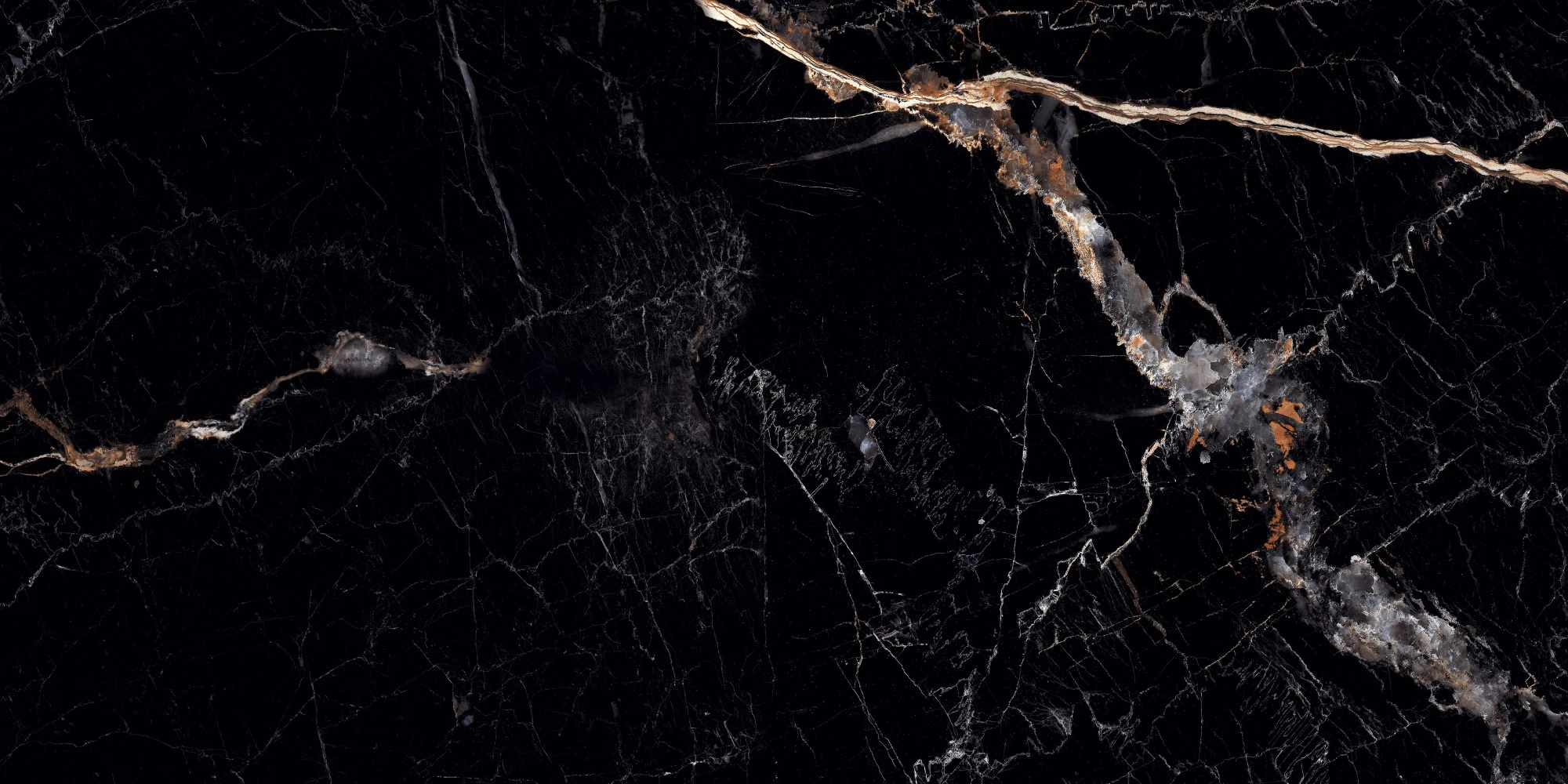 Galaxy Black tile pattern - Dark Marble design ceramic tiles application view