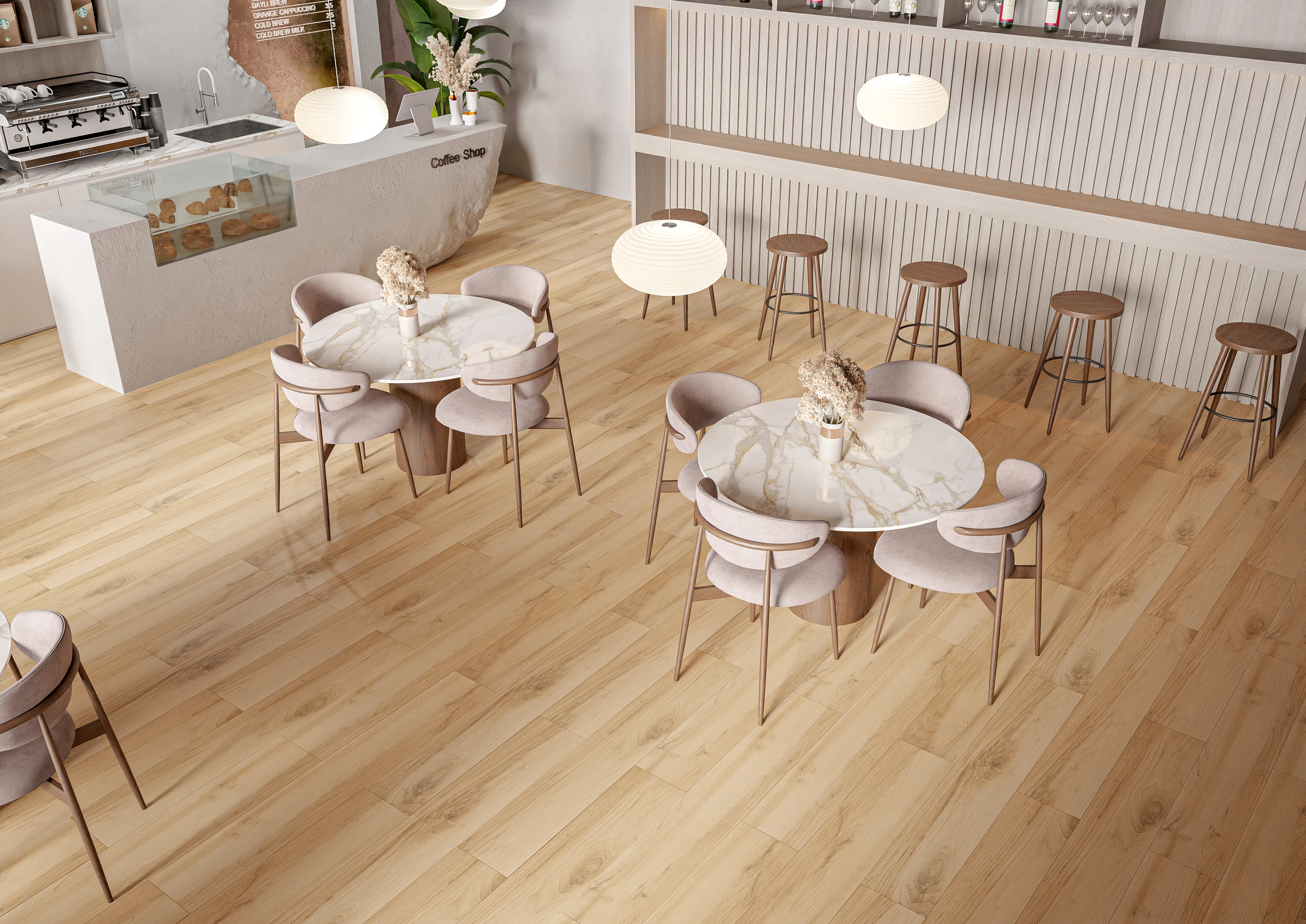 Apricot Beige - Premium Matt finish Wood ceramic tiles - Sez Industries