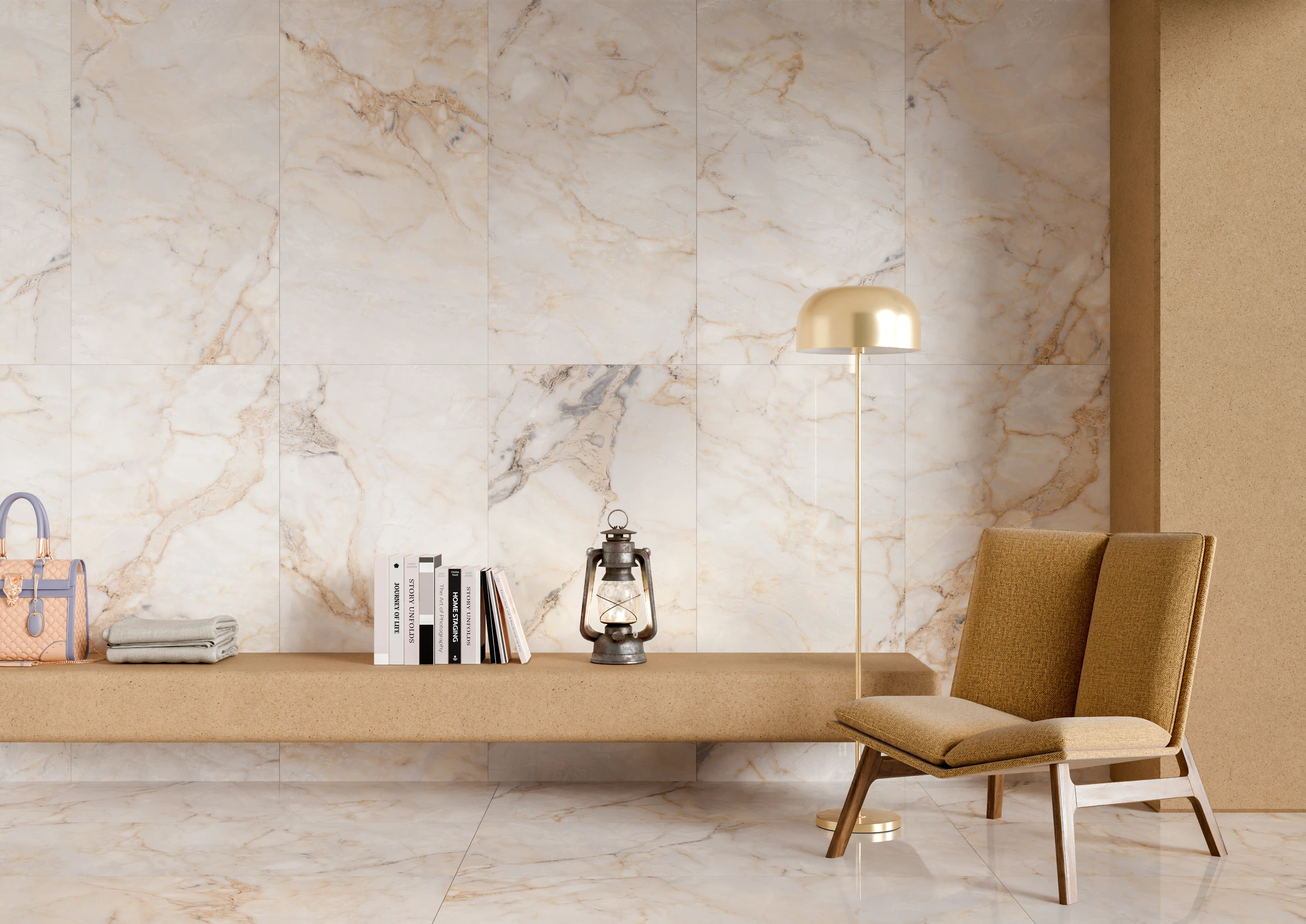 Halden Blue - Premium Glossy,Matt finish Marble ceramic tiles - Sez Industries