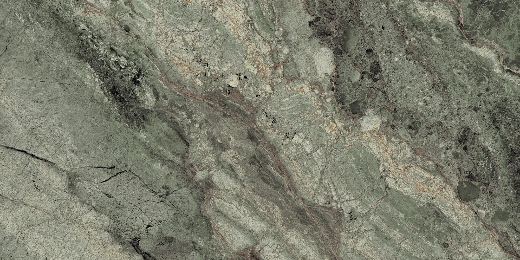 Starlite Green tile pattern - Marble design ceramic tiles application view